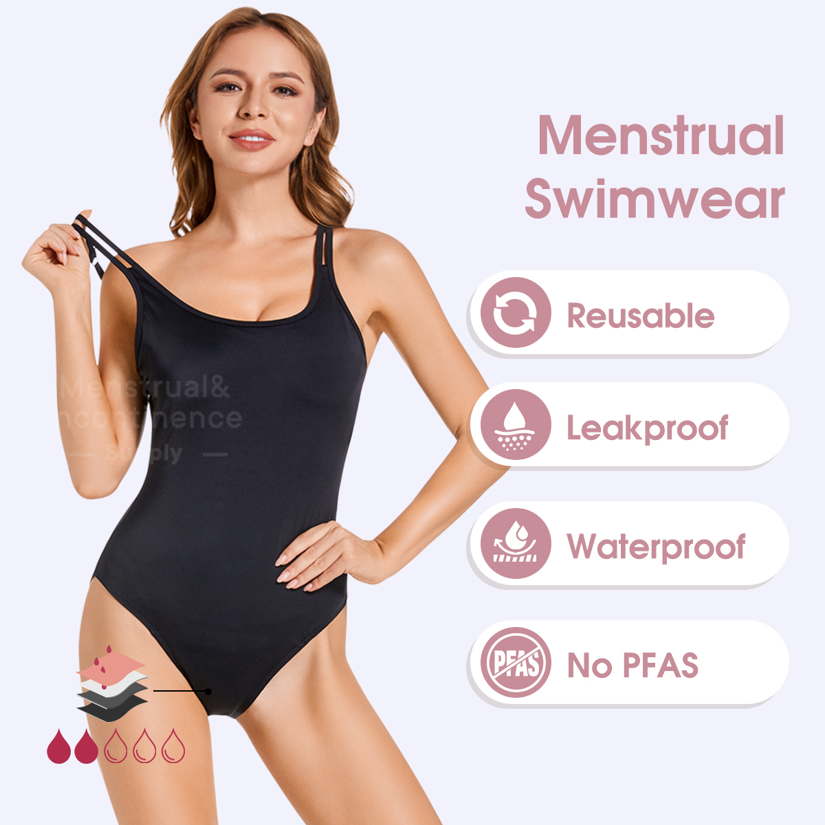Baju Renang Wanita Satu Potong - Period Panty Absorbent ulasan dan harga